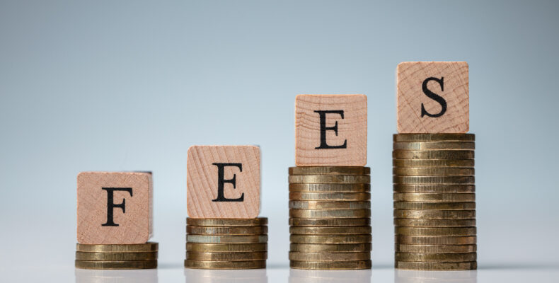 Epo Official Fees Rising From 1 April 2026 1 Fees Wooden Blocks On Increasing Coins Stacks